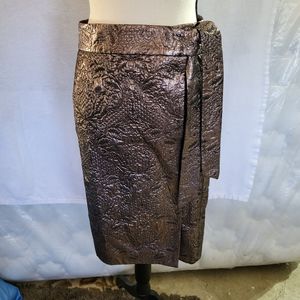 J. Crew metallic pencil Skirt size 4